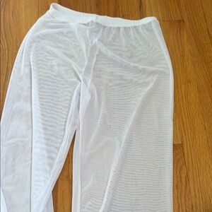 Sheer White Mesh Pants